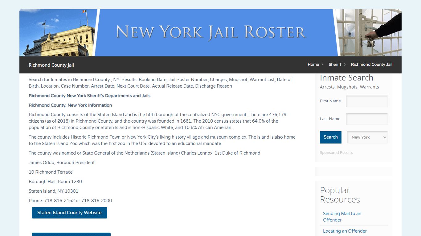 Richmond County Jail | Jail Roster Search